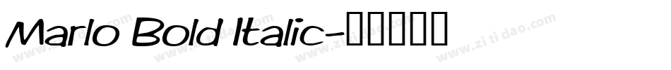 Marlo Bold Italic字体转换